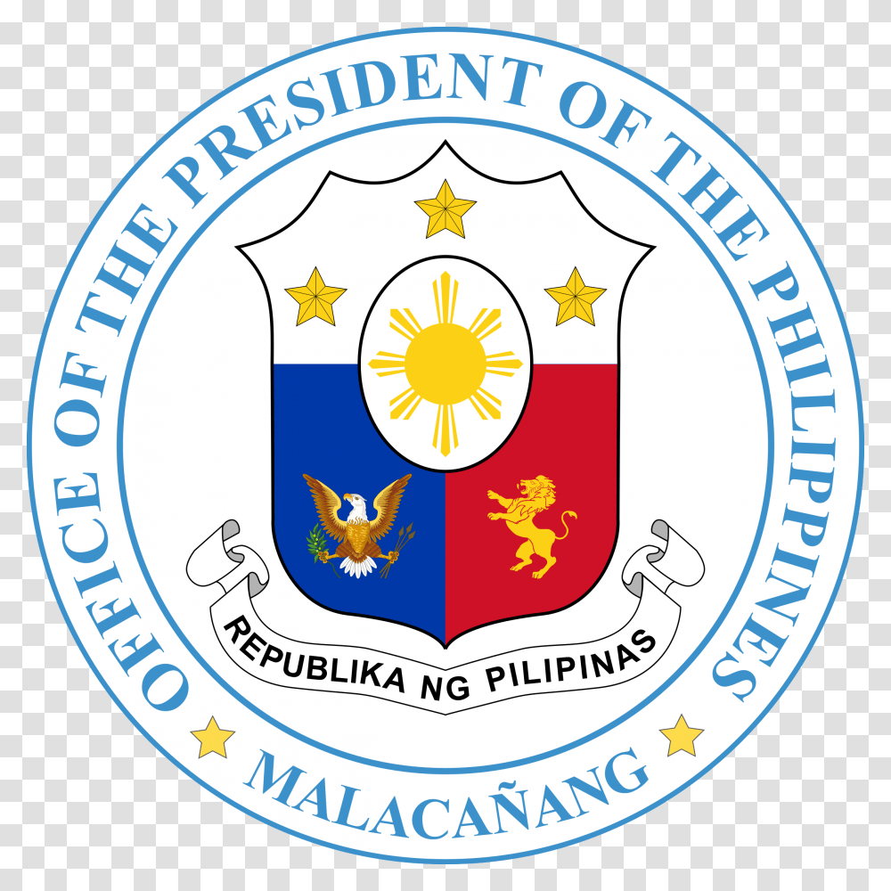 Seal Of The Office Of The President Of The Philippines, Logo, Trademark, Badge Transparent Png