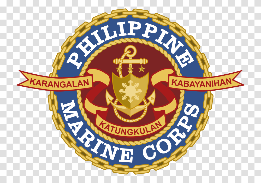 Seal Of The Philippine Marine Corps Philippine Marine Corps Logo, Trademark, Badge, Emblem Transparent Png