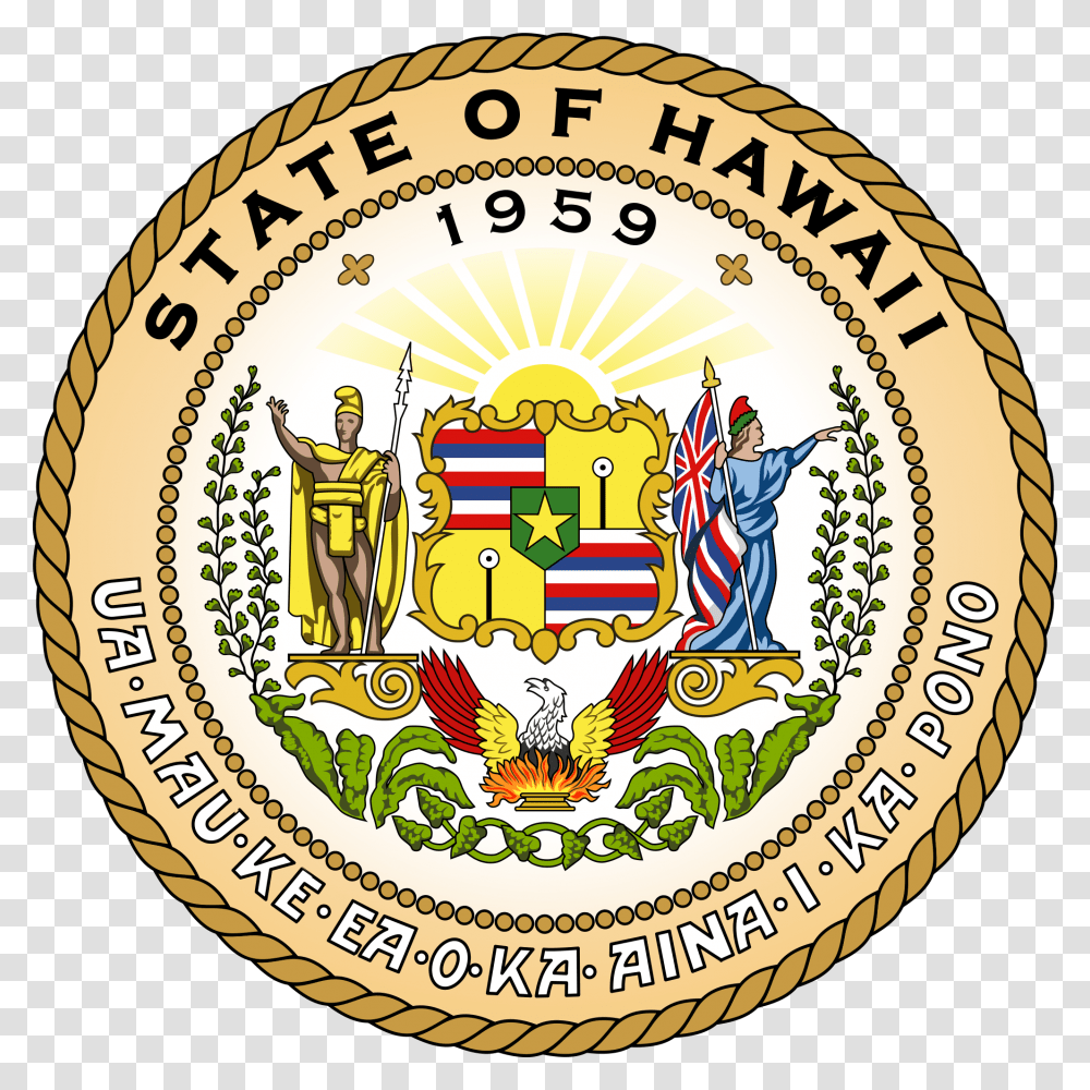 Seal Of The State Of Hawaii, Logo, Trademark, Badge Transparent Png