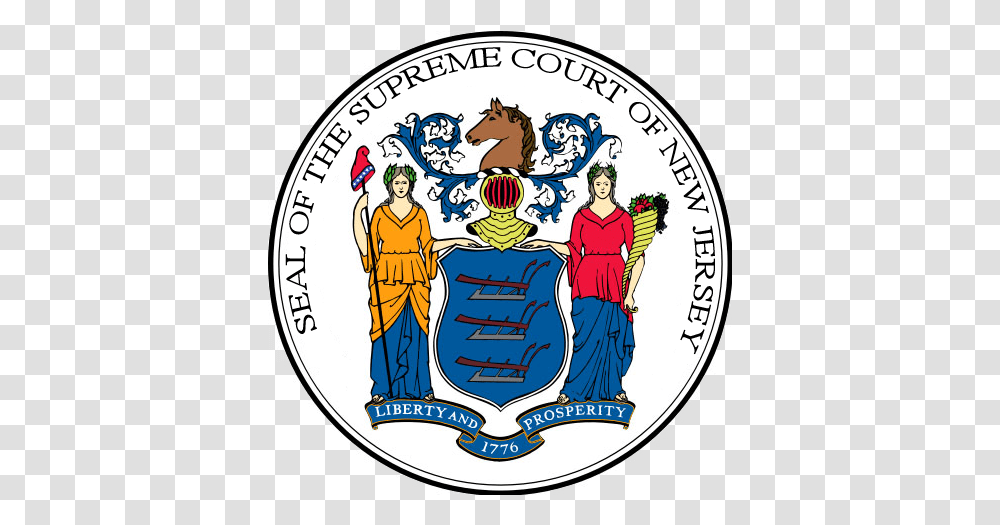 Seal Of The Supreme Court New New Jersey State Symbol, Logo, Trademark, Poster, Advertisement Transparent Png