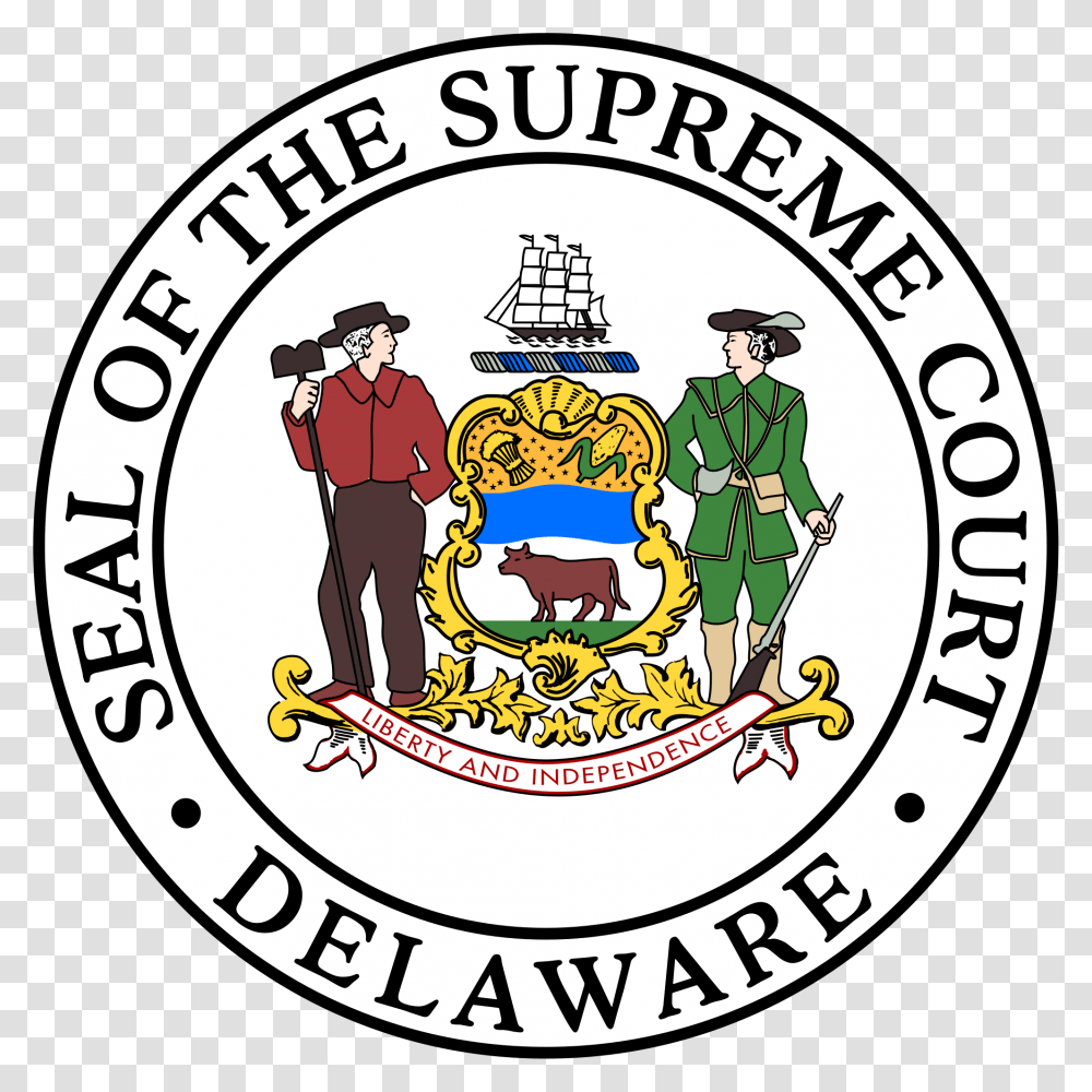 Seal Of The Supreme Court Of Delaware, Logo, Trademark, Person Transparent Png