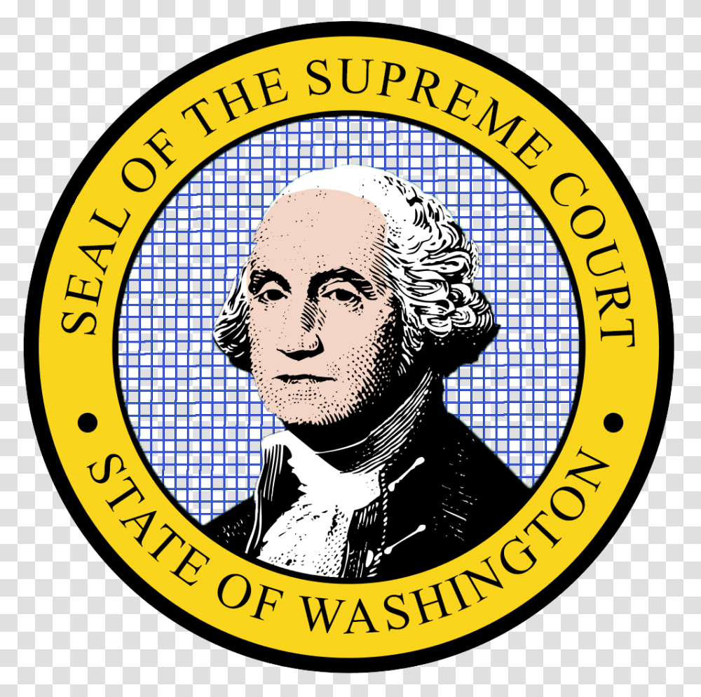 Seal Of The Supreme Court Of Washington, Logo, Trademark, Person Transparent Png