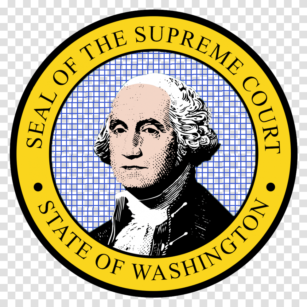 Seal Of The Supreme Court Of Washington Washington State Supreme Court Logo, Trademark, Badge, Person Transparent Png