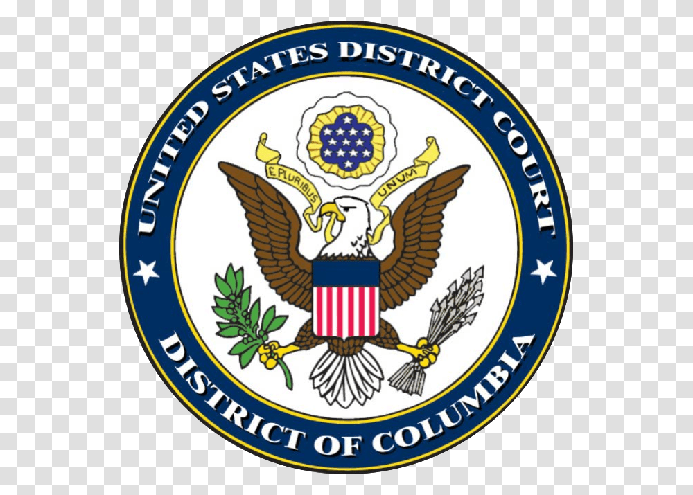 Seal Of The U Us District Court Dc Seal, Logo, Trademark, Emblem Transparent Png