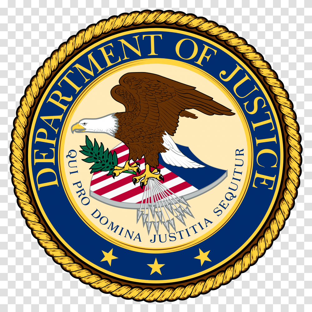 Seal Of The United States Department Of Justice, Logo, Trademark, Emblem Transparent Png