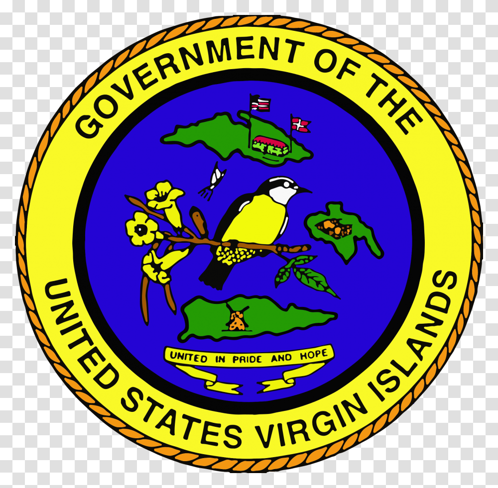 Seal Of The United States Virgin Islands, Logo, Trademark, Bird Transparent Png