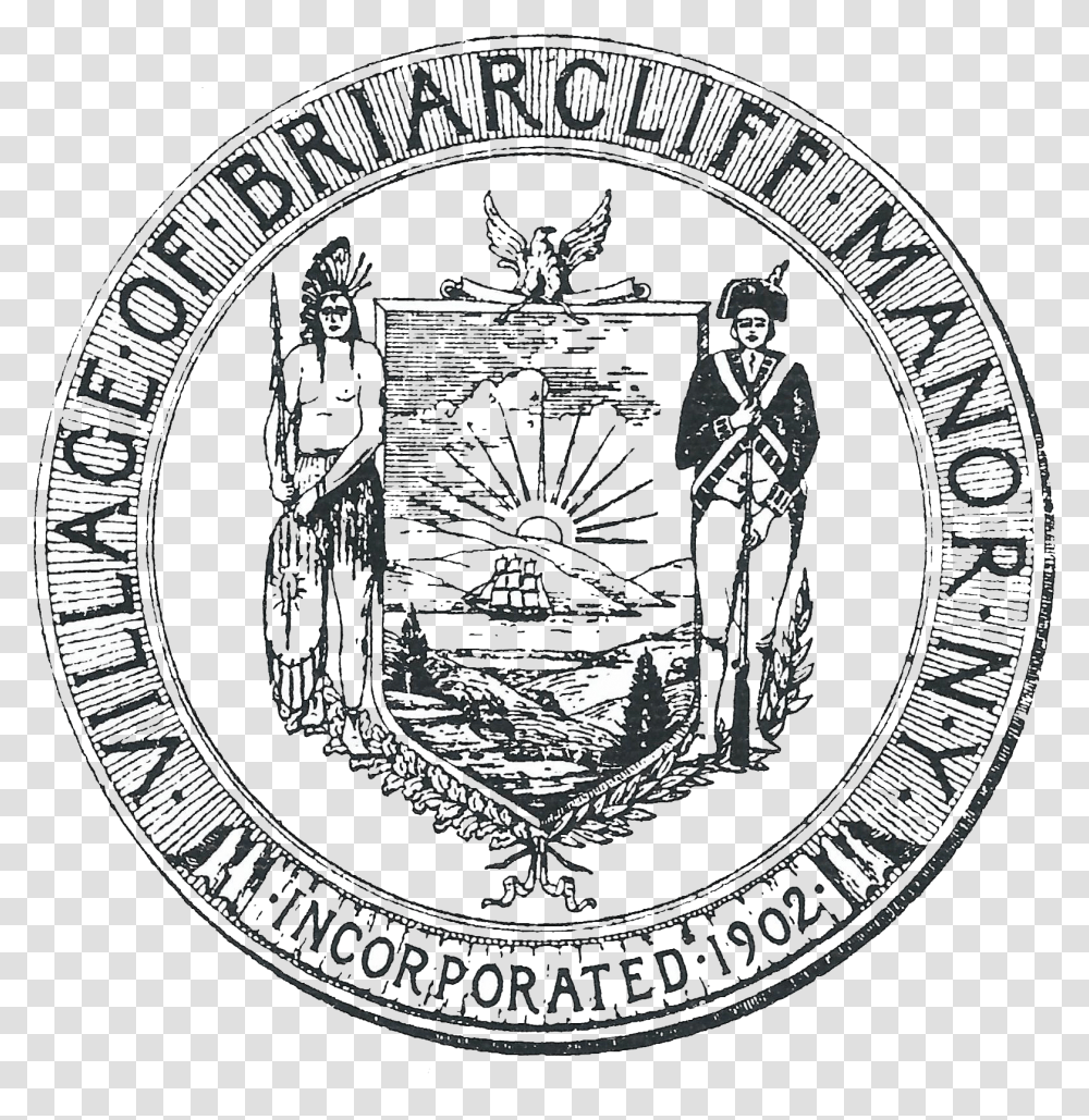 Seal Of The Village Of Briarcliff Manor Village Of Briarcliff Manor Seal, Person, Human, Logo Transparent Png