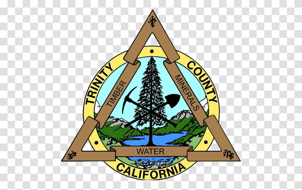 Seal Of Trinity County California Trinity County Seal, Tree, Plant, Ornament Transparent Png