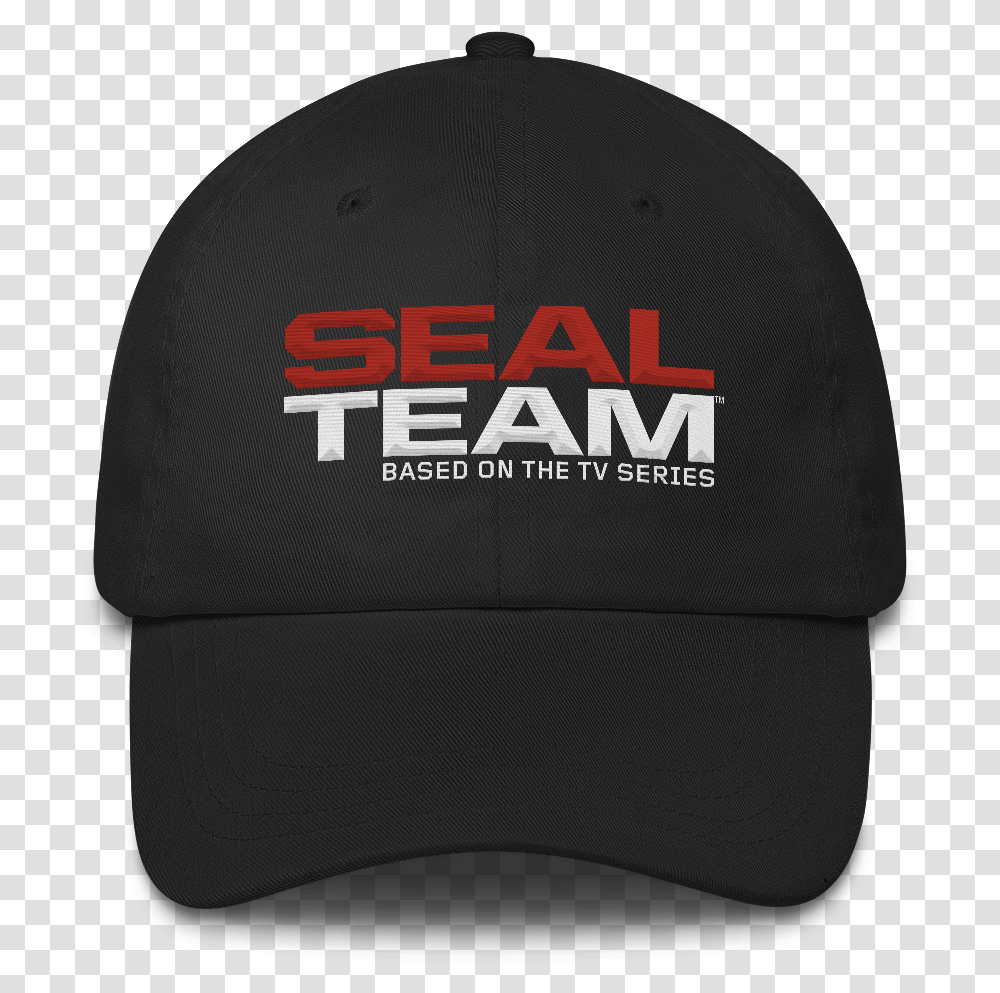 Seal Team Stacked Logo Embroidered Baseball Cap Embroidered Logo Hat, Clothing, Apparel, Swimwear, Swimming Cap Transparent Png