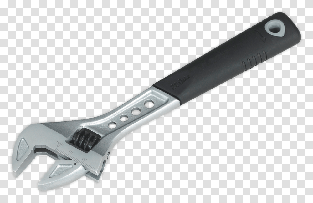 Sealey Adjustable Wrench 200mm Adjustable Spanner, Knife, Blade, Weapon, Weaponry Transparent Png