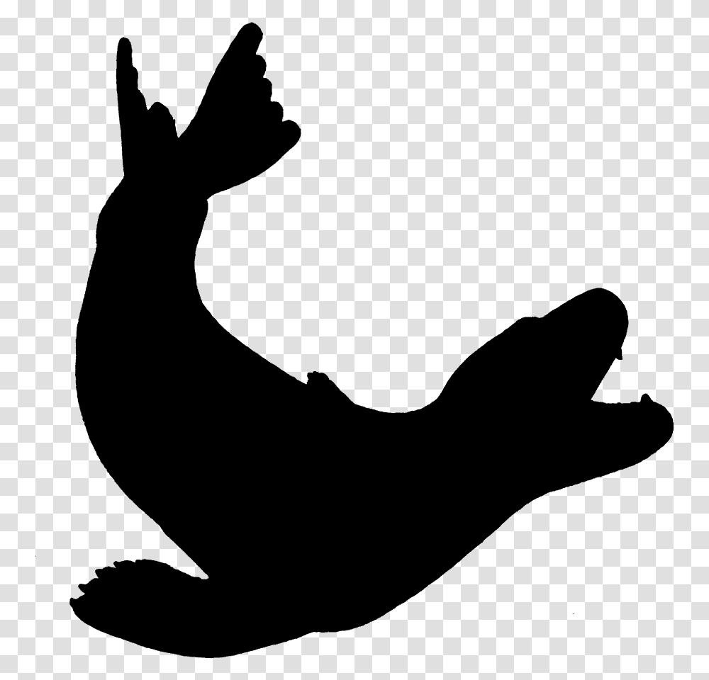 Seals Amp Sea Lions Leopard Earless Seal Sea Lion Silhouette, Gray, World Of Warcraft Transparent Png
