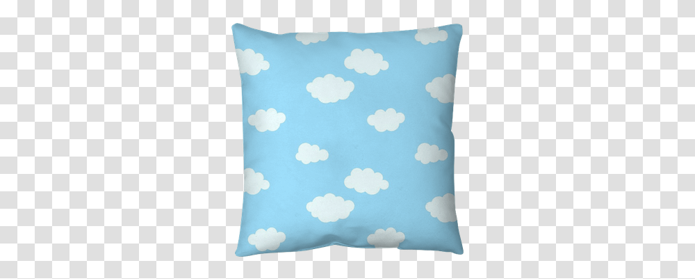 Seamless Pattern With Cartoon Clouds Throw Pillow • Pixers We Live To Change Decorative, Cushion Transparent Png