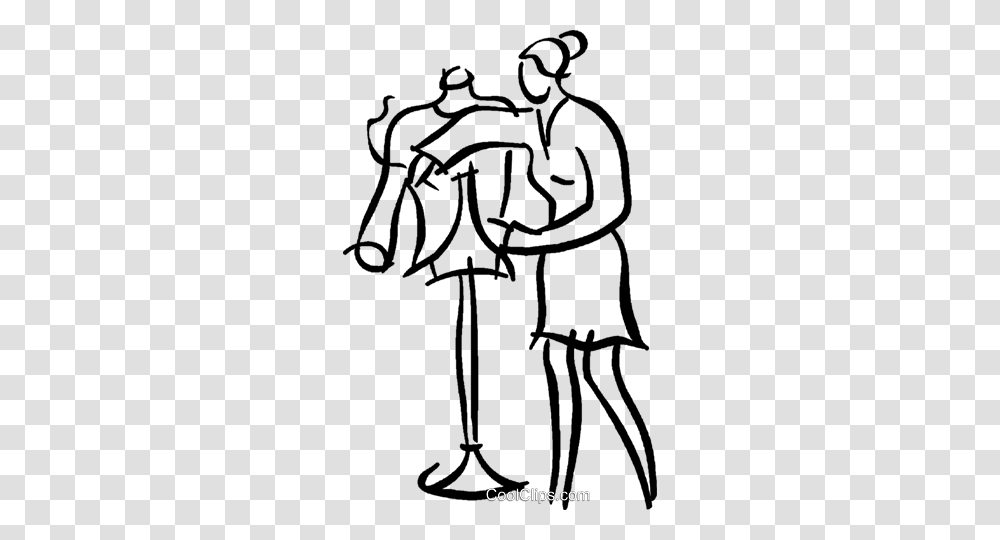 Seamstress Making An Outfit Royalty Free Vector Clip Art, Modern Art, Utility Pole, Doodle Transparent Png