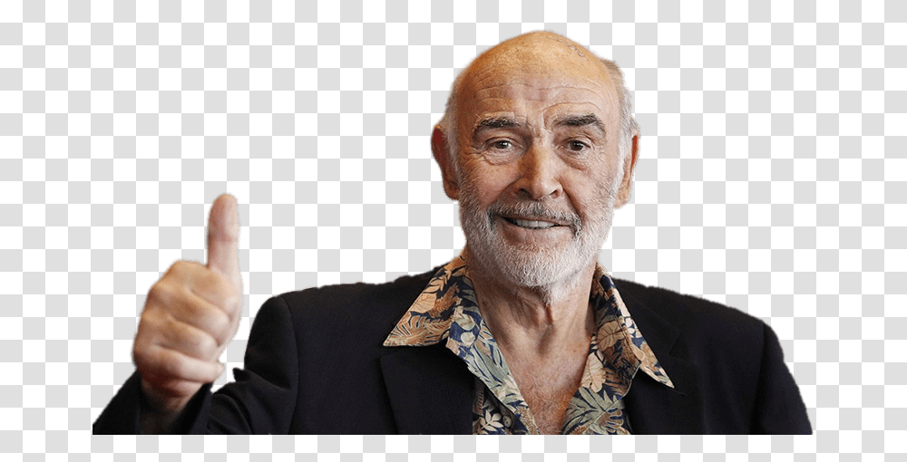 Sean Connery Thumbs Up Sean Connery Birth Date, Person, Face, Man Transparent Png
