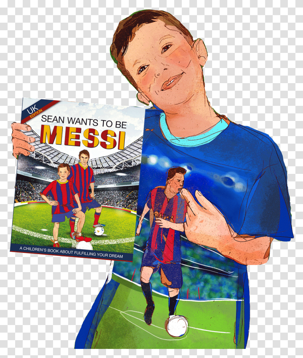 Sean Kick Up A Soccer Ball, Person, Advertisement, Poster Transparent Png