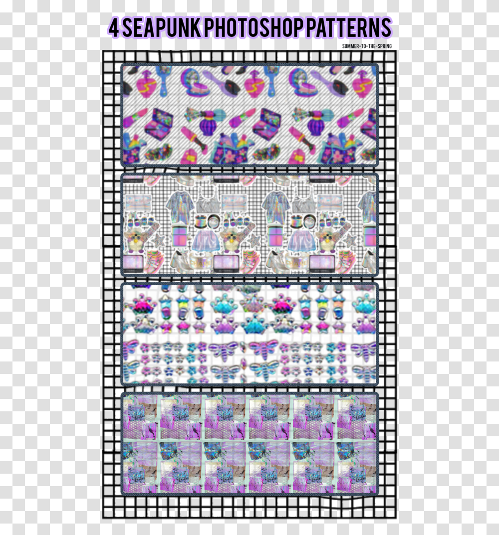 Seapunk Pattern Download Motif, Doodle, Drawing, Collage Transparent Png