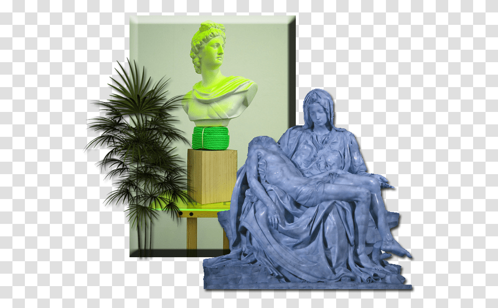 Seapunk Webpunk Green Acid Jungle Saint Peter's Basilica Piet, Sculpture, Figurine, Statue Transparent Png