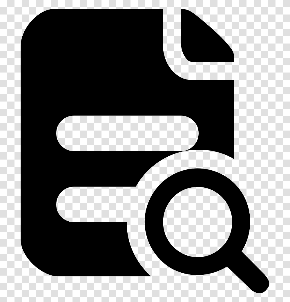 Search Document Icon, Stencil, Logo Transparent Png