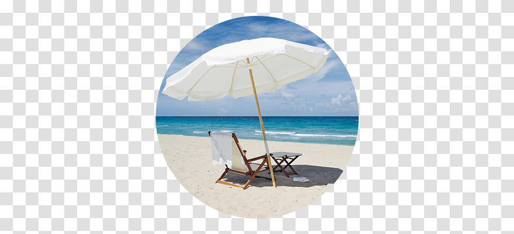 Search Flights And Hotels Umbrella And Towel On Beach, Tent, Chair, Furniture, Vacation Transparent Png