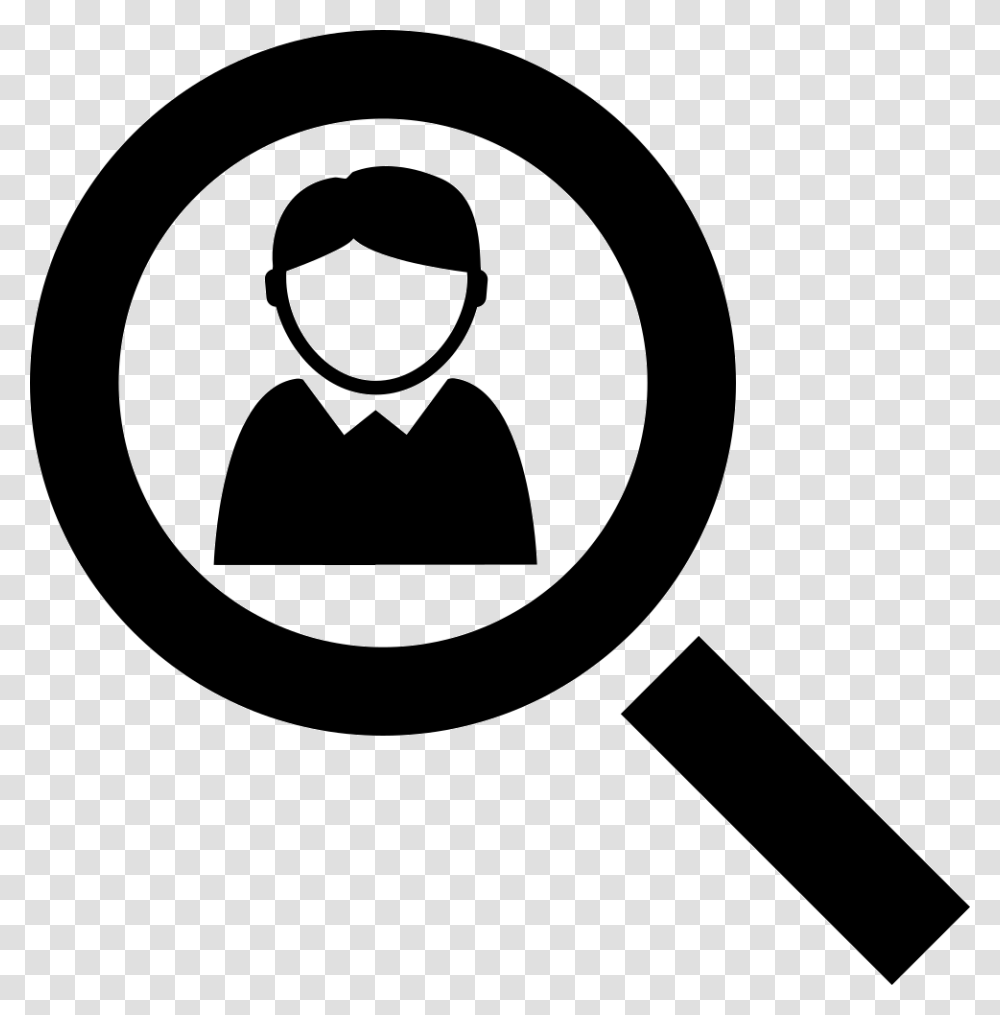Search For Staff Icono Busqueda, Stencil, Magnifying Transparent Png