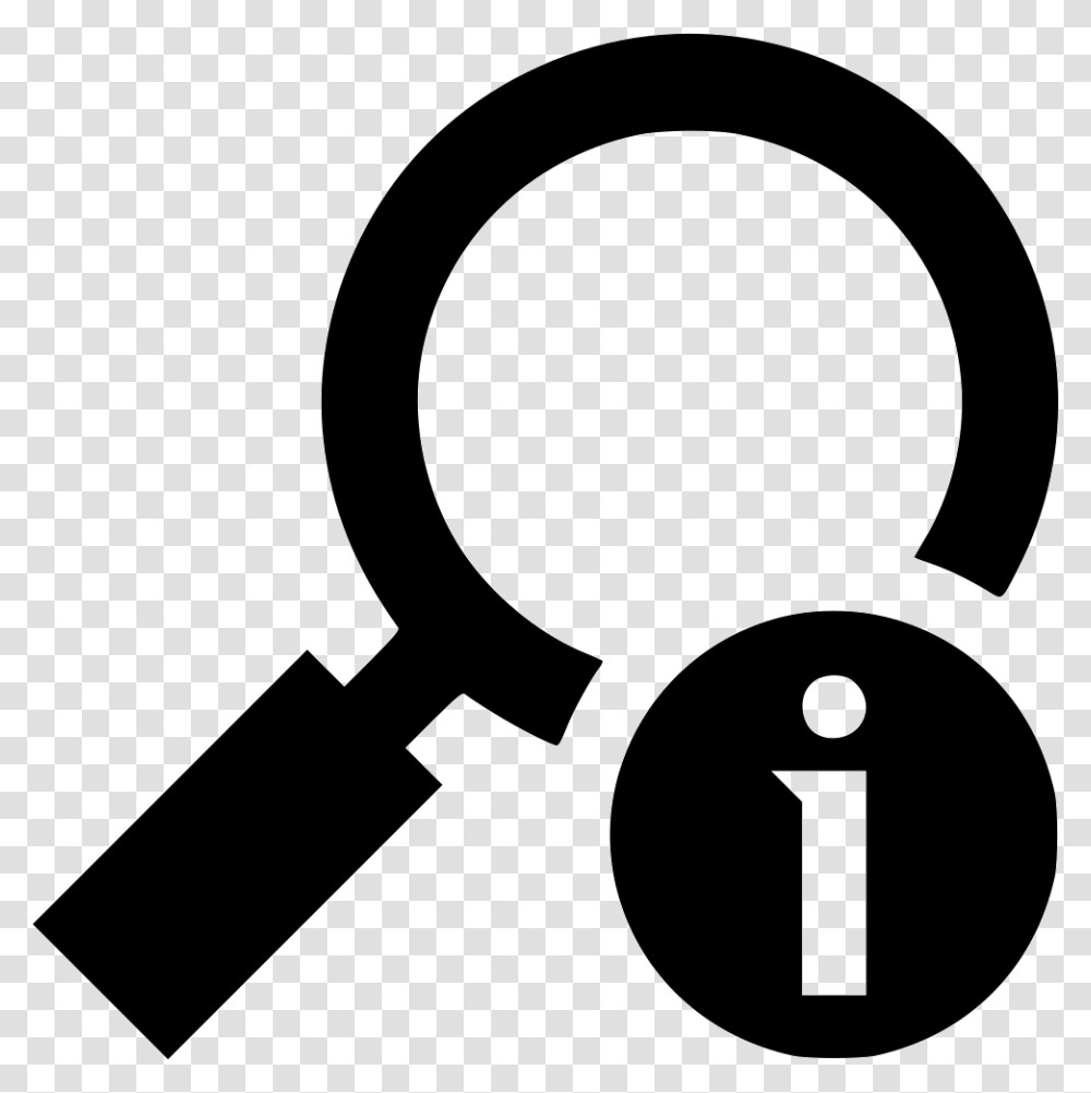 Search Information Info Search Icon, Magnifying, Stencil Transparent Png