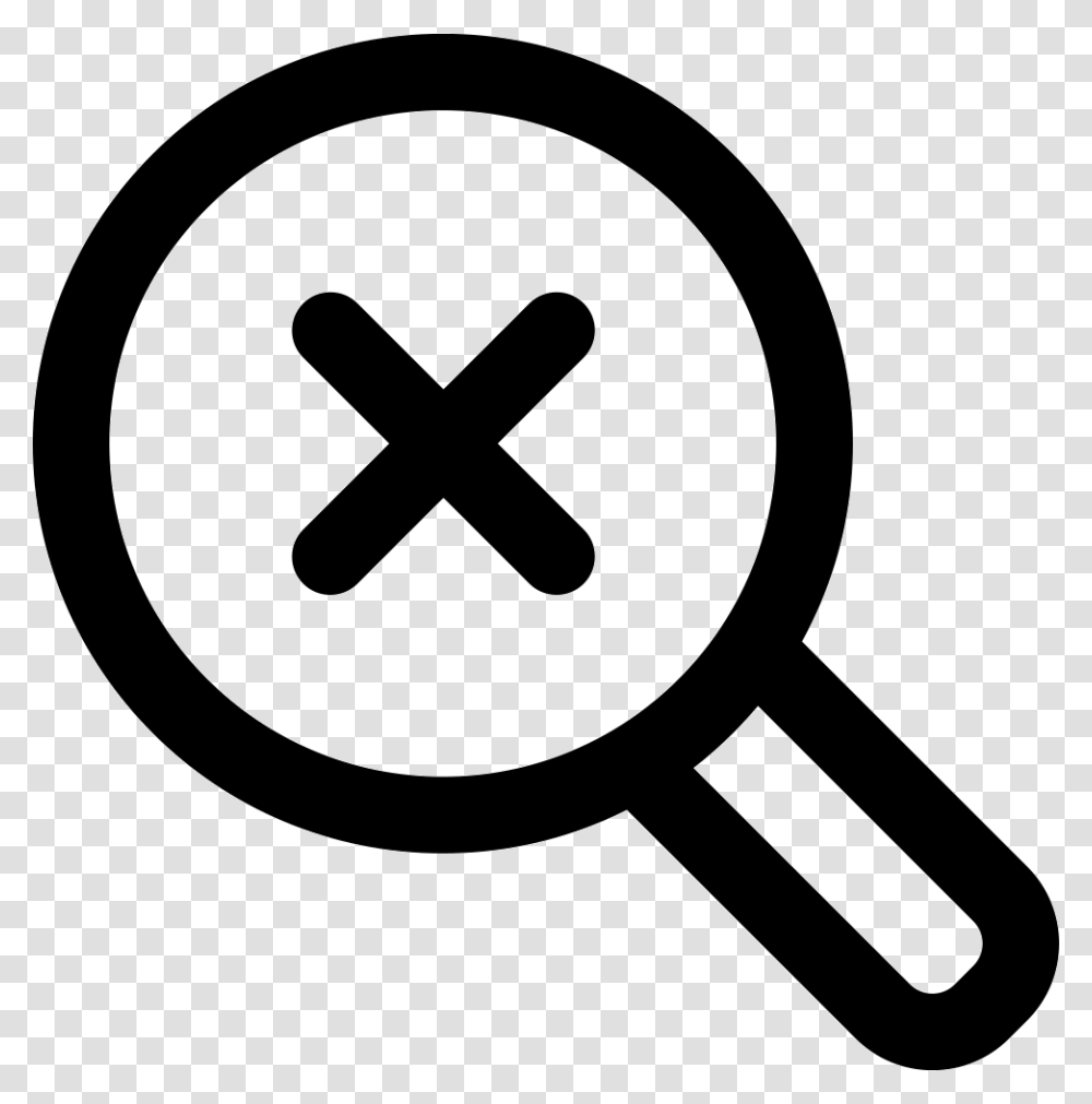 Search Magnifier With A Cross Magnifying Glass With Cross Transparent Png