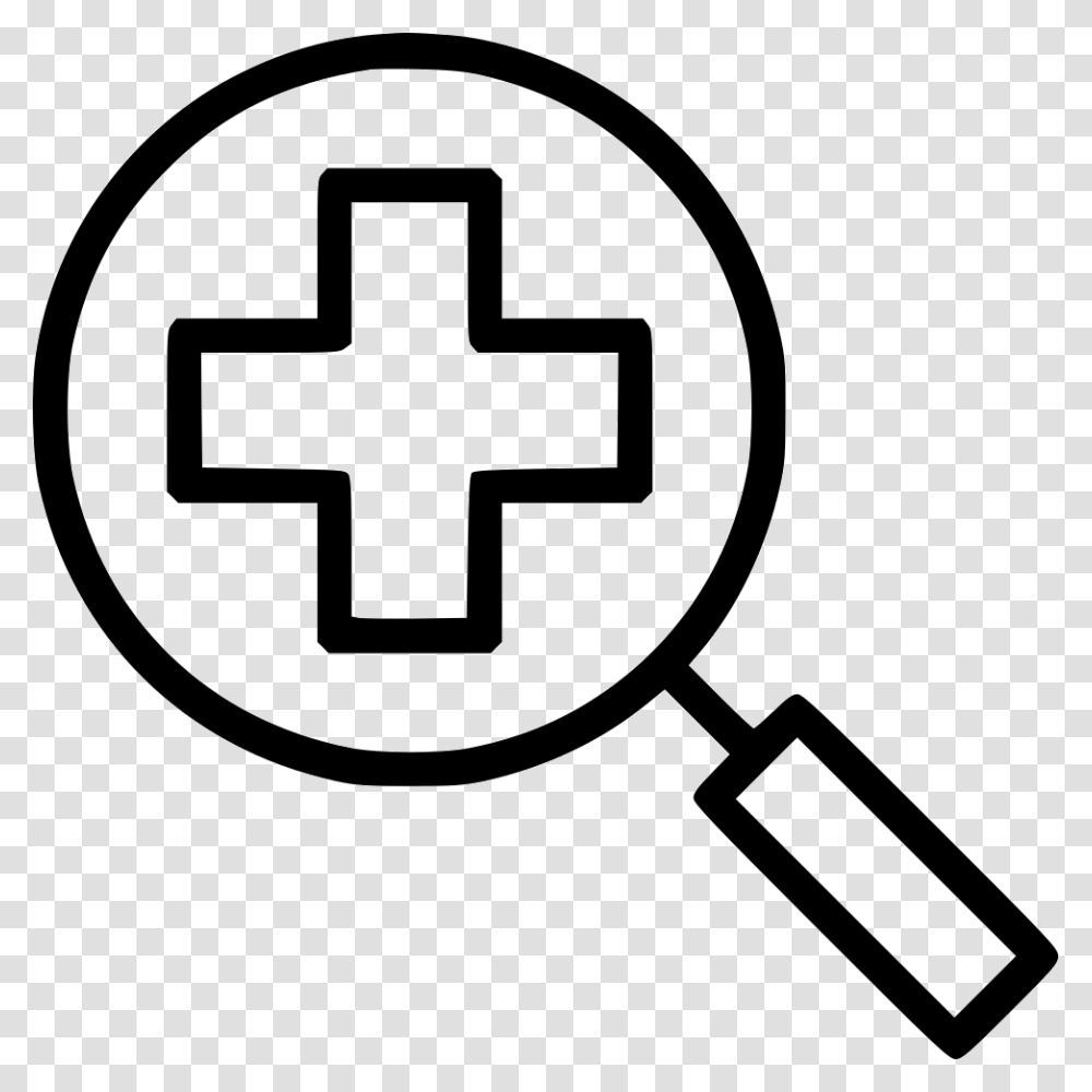 Search Searching Medicine Magnifying Glass Healthcare Zoom Out Tool Icon, First Aid Transparent Png