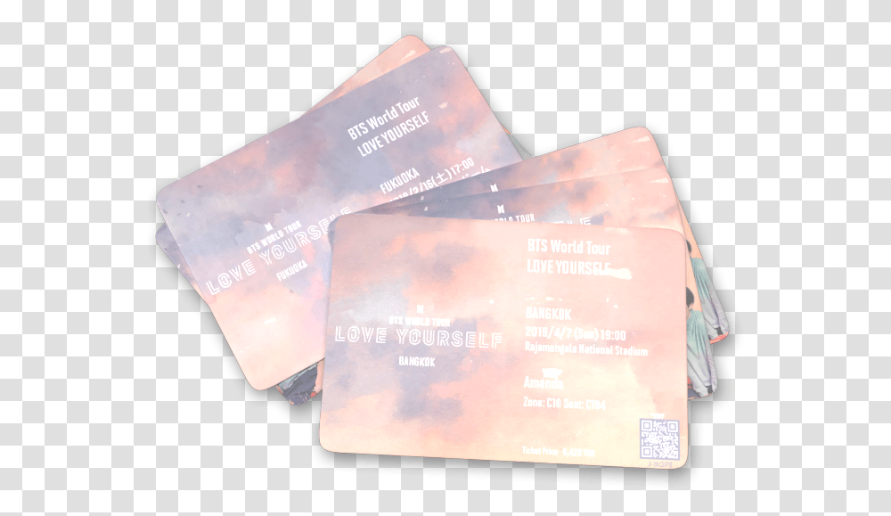 Searching For Love Yourself World Tour Bts Love Yourself Tickets, Text, Business Card, Paper, Passport Transparent Png