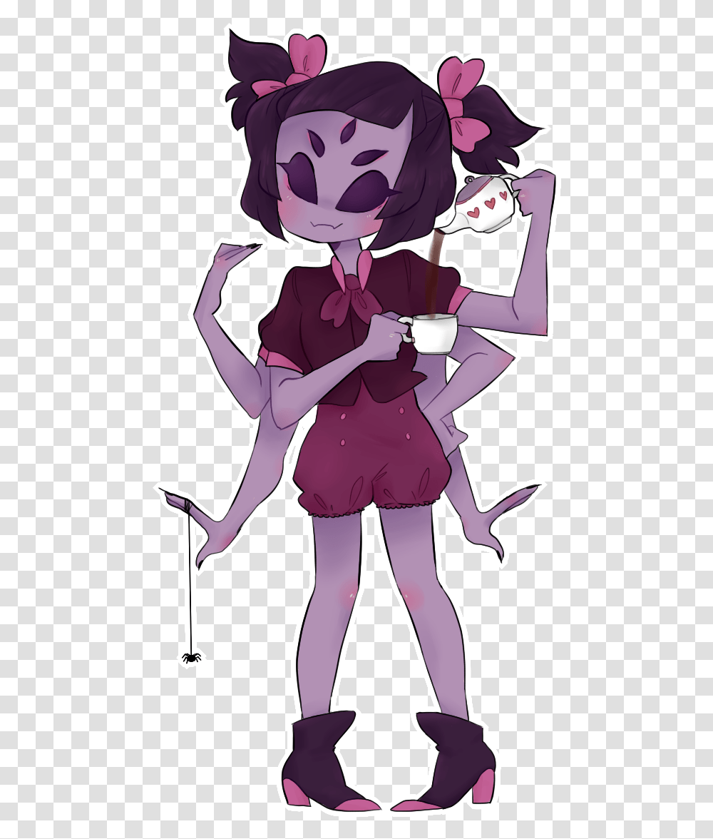 Searching For Undertale Muffet Muffet, Person, Comics, Book, Manga Transparent Png