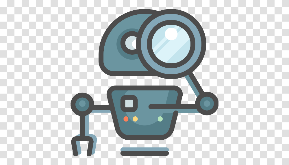 Searching Icon Robot Magnifying Glass Icon Transparent Png