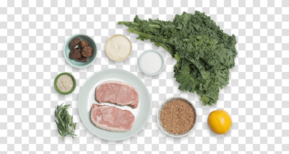 Seared Pork Chops Amp Fig Compote With Sauted Kale Amp Superfood, Plant, Vegetable, Cabbage, Steak Transparent Png