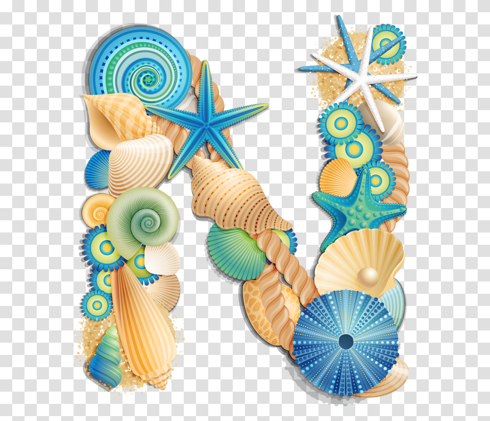 Seashell Alphabet, Sea Life, Animal, Invertebrate, Clam Transparent Png