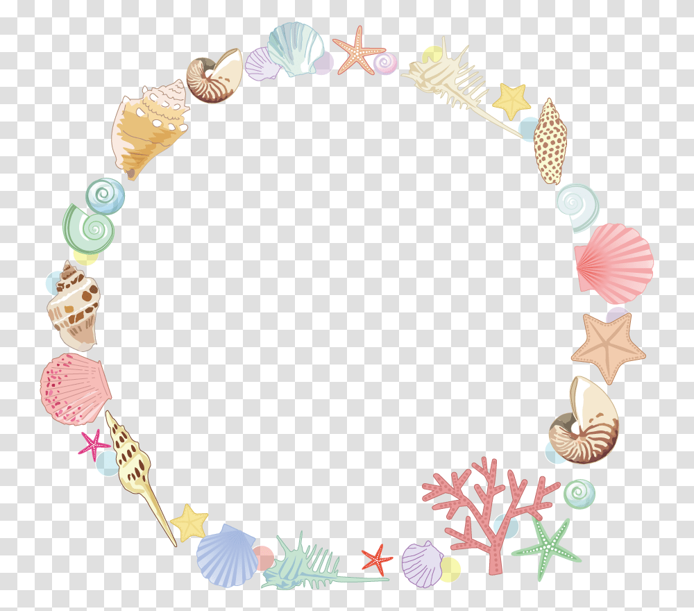 Seashell Border Free Sea Shell Frame, Accessories, Accessory, Bracelet, Jewelry Transparent Png