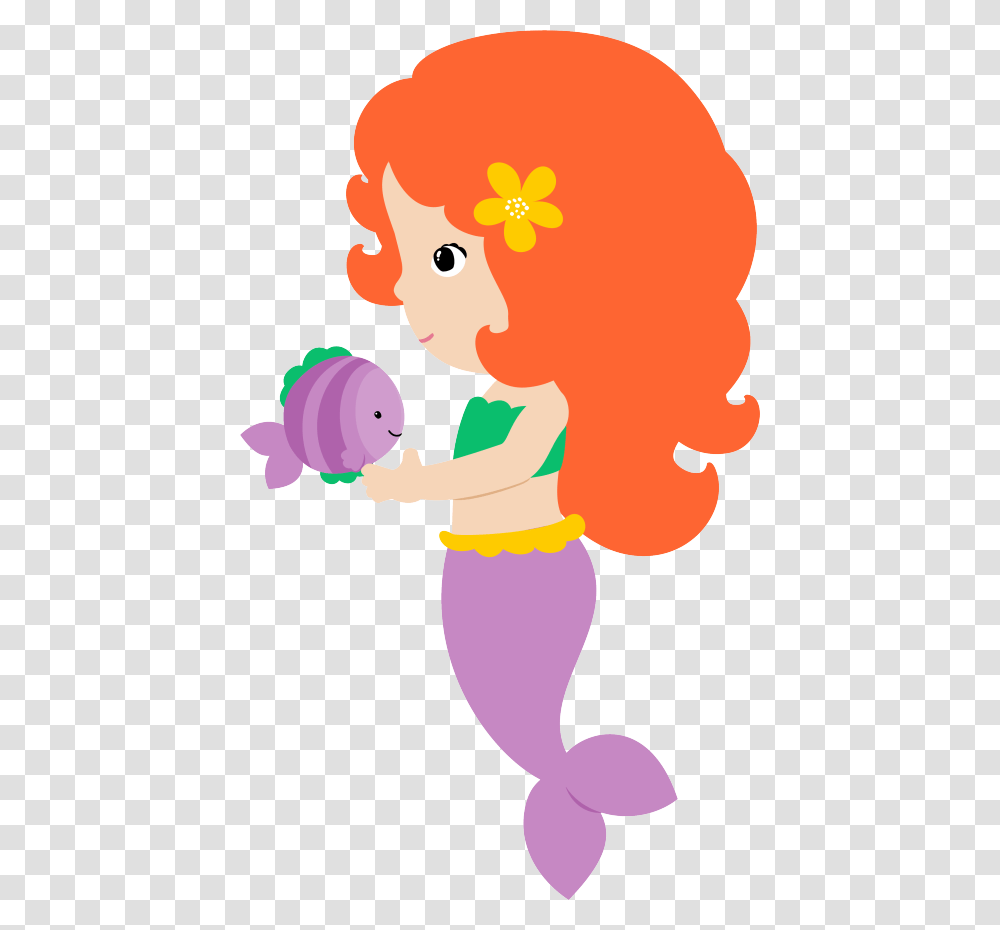 Seashells Clipart Little Mermaid Simple Cute Mermaid Cartoon Transparent Png