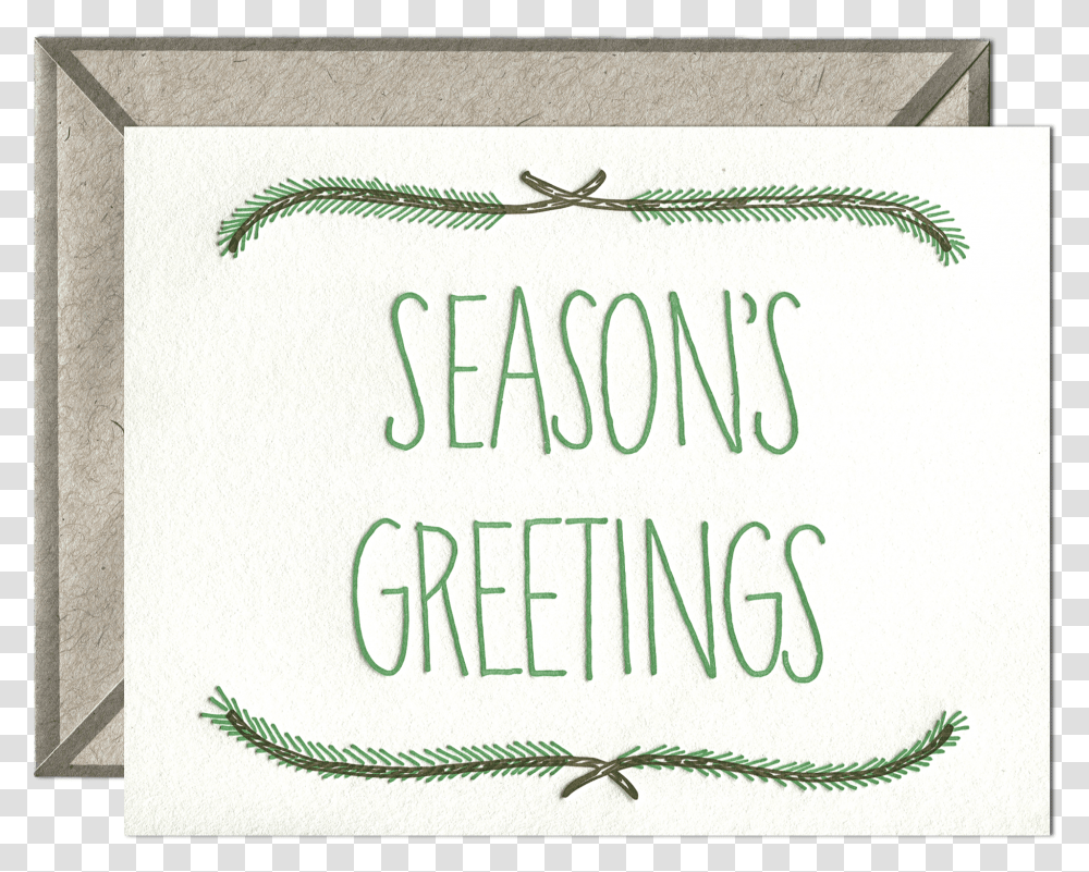 Season's Greetings Letterpress Greeting Card Greeting Card, Pattern, Embroidery, Stitch Transparent Png