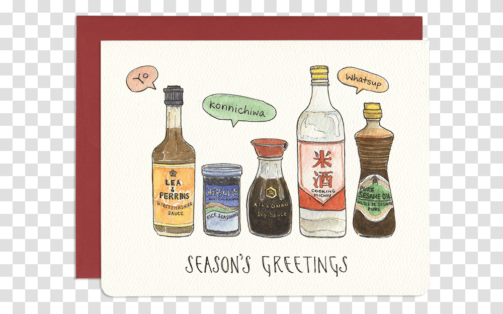 Season's Greetings Seasons Greetings Pun, Alcohol, Beverage, Liquor, Label Transparent Png
