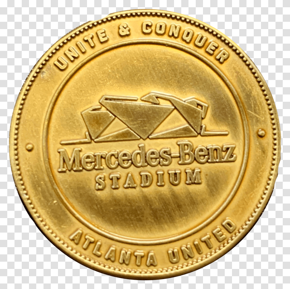 Season Ticket Member Box Gold Coins Atlanta United Fc Coin, Clock Tower, Architecture, Building, Wristwatch Transparent Png