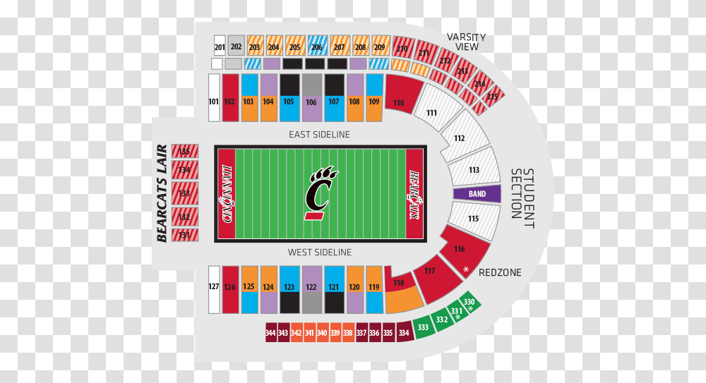 Season Ticket Pricing Map Nippert Stadium Seating Chart, Game, Gambling, Scoreboard, Word Transparent Png