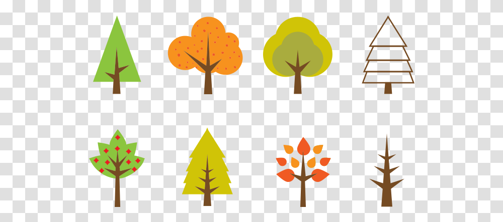 Seasonal Tree Illustration Illustration, Plant, Cross, Symbol, Pattern Transparent Png