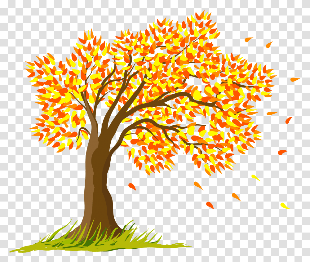 Seasons Clip Art Autumn Trees Drawing, Plant, Bonfire, Flame, Tree Trunk Transparent Png