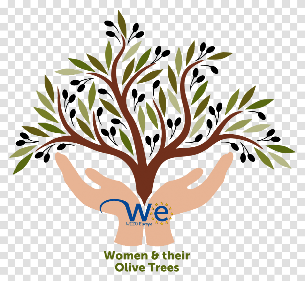 Seasons Clipart Olive Tree And Women, Poster, Advertisement, Floral Design Transparent Png