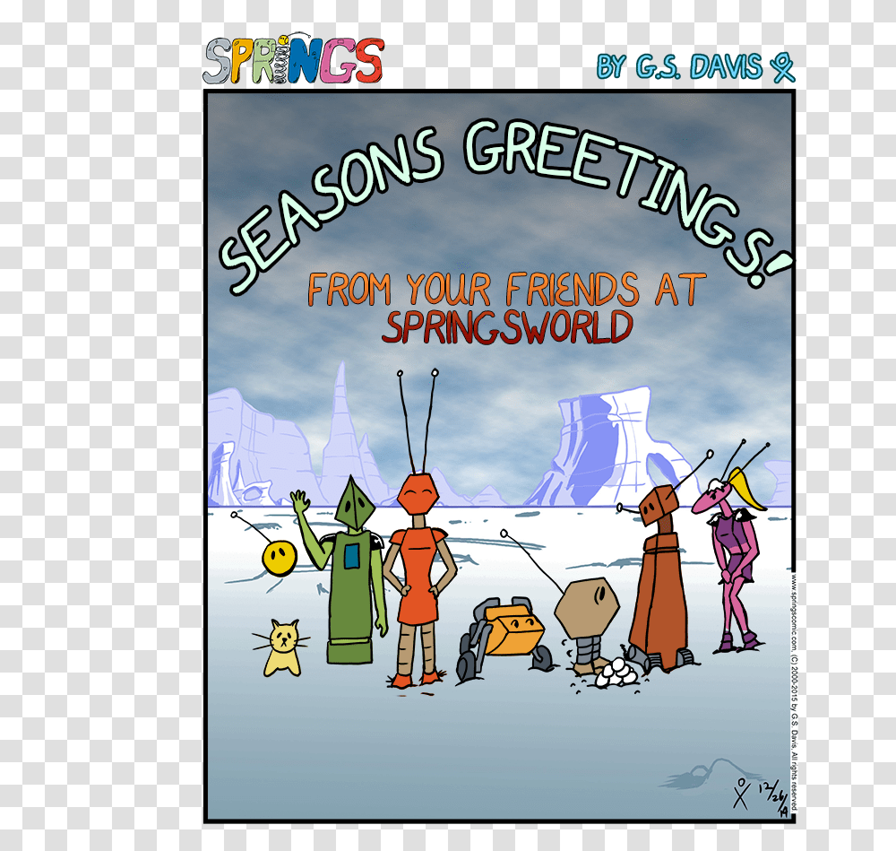 Seasons Greetings Http Springscomic Cartoon Cartoon, Person, Poster, Advertisement Transparent Png
