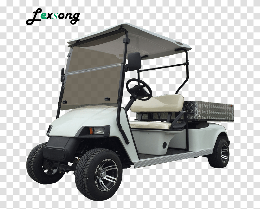 Seat Motorized Electric Utility Golf Cart With Long, Vehicle, Transportation, Truck, Lawn Mower Transparent Png