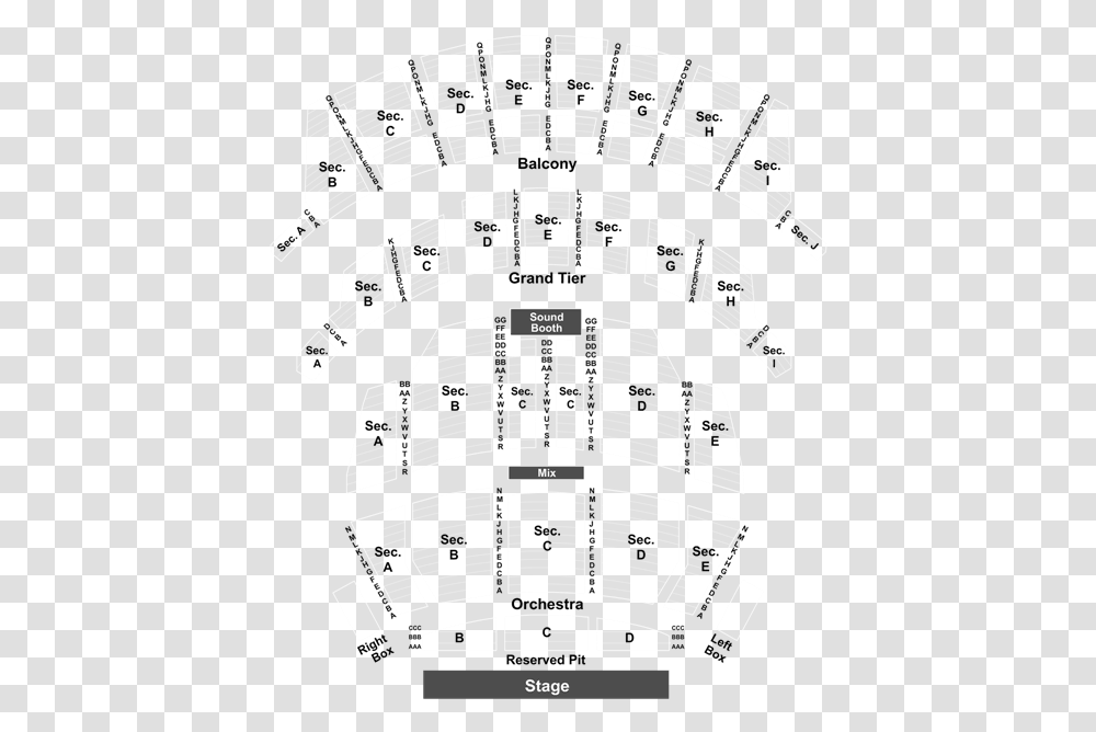 Seat Number Altria Theater Seating Chart, Machine, Plan, Plot Transparent Png