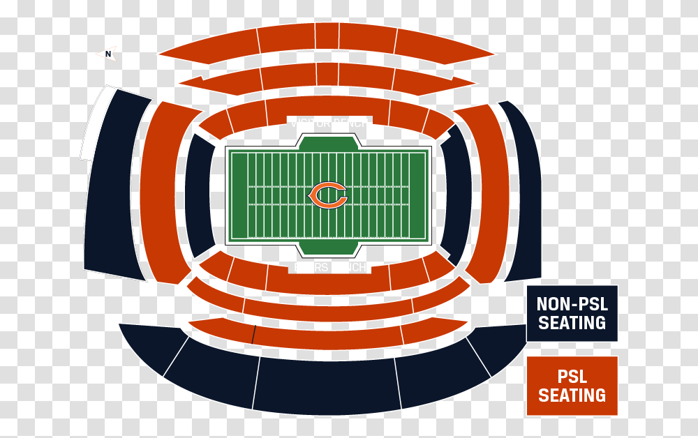 Seating Information Chicago Bears, Building, Stadium, Arena, Field Transparent Png