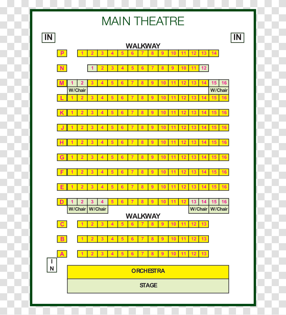 Seats Main Riverhead Theatre Louth, Label, Plot, Number Transparent Png