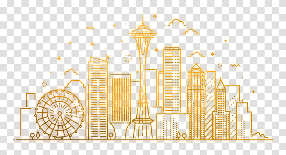 Seattle Clipart, Metropolis, City, Urban, Building Transparent Png