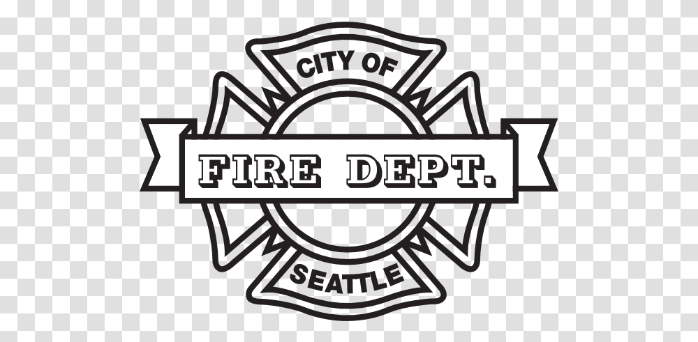 Seattle Fire Dept Logo Download Fire Department, Label, Text, Symbol, Emblem Transparent Png