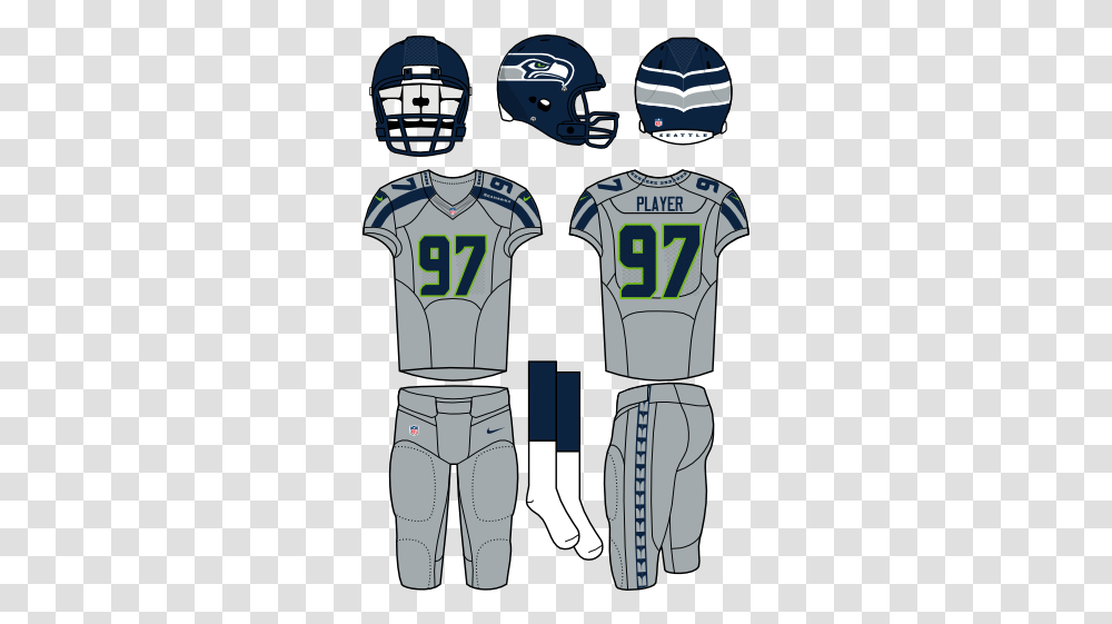 Seattle Seahawks Alternate Uniform National Football Carolina Panthers Home Uniform, Clothing, Apparel, Shirt, Jersey Transparent Png