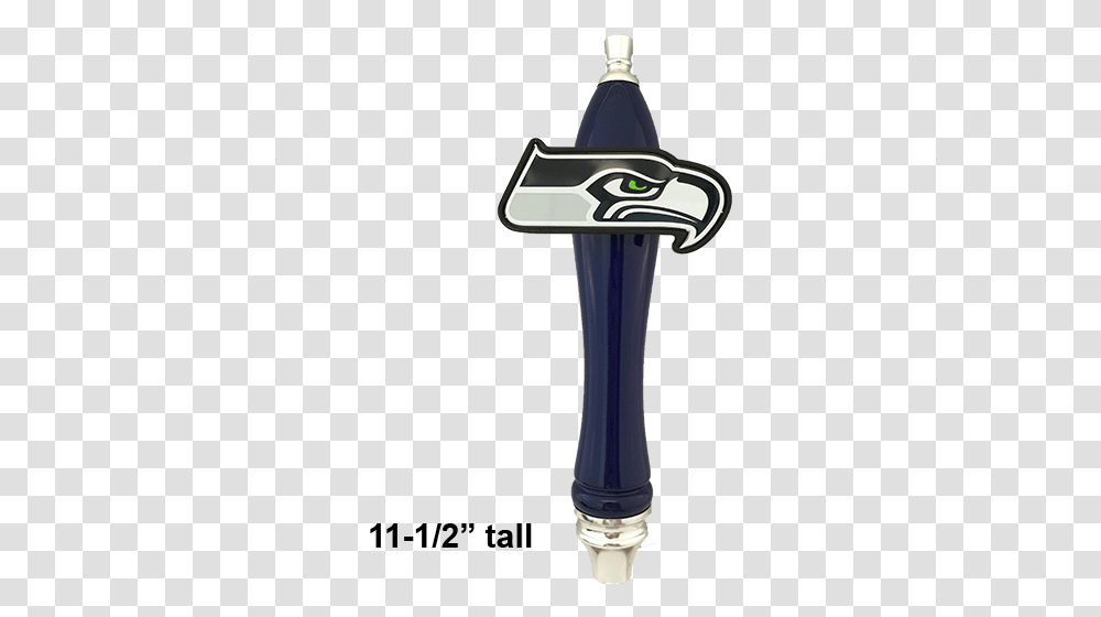 Seattle Seahawks Beer Tap Handle Blue Weapon, Lamp, Trophy Transparent Png